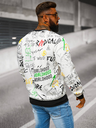 Ανδρικό Φούτερ λευκό OZONEE JS/8B1228/1