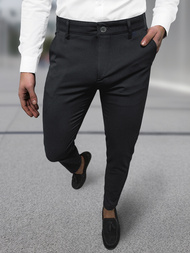 Ανδρικό παντελόνι chino μαύρο OZONEE DJ/5526