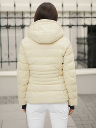 Γυναικείο χειμερινό μπουφάν εκρού OZONEE JS/M769/281Z