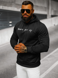 Ανδρικό Φούτερ με Κουκούλα μαύρο OZONEE JS/27B6512/3