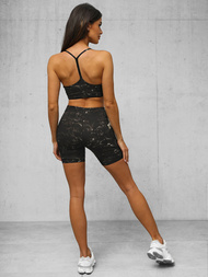 Γυναικείο σετ φόρμας δύο κομματιών μαύρος OZONEE O/XL015/1Z