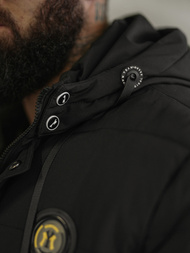 Ανδρικό μπουφάν mαύρος OZONEE JS/57M7503/392Z