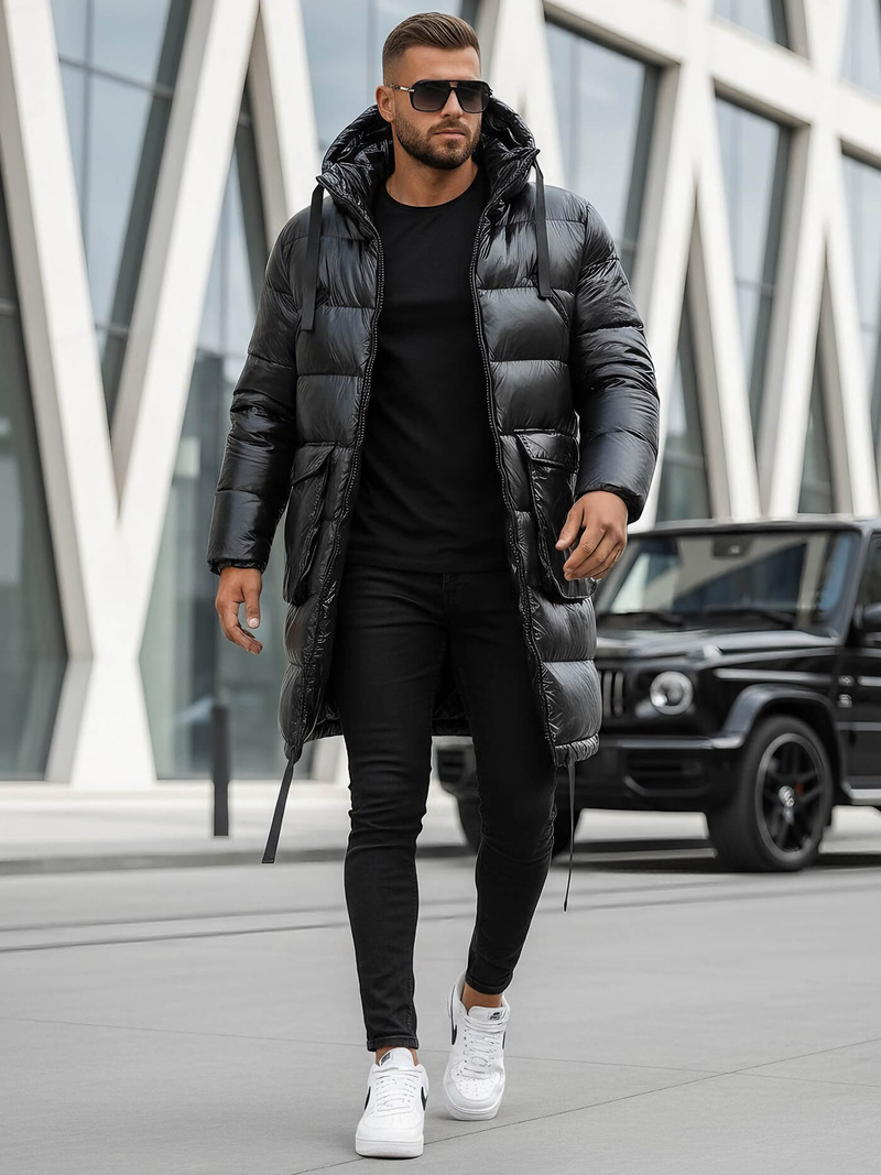 Ανδρικό χειμερινό μπουφάν μαύρη OZONEE O/M3205Z