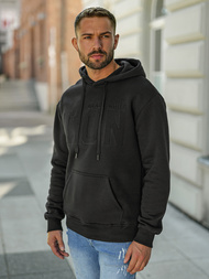 Ανδρικό Φούτερ με Κουκούλα μαύρο OZONEE JS/8B1773/3