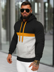 Ανδρικό Φούτερ με Κουκούλα μαύρο OZONEE JS/8B1319/3