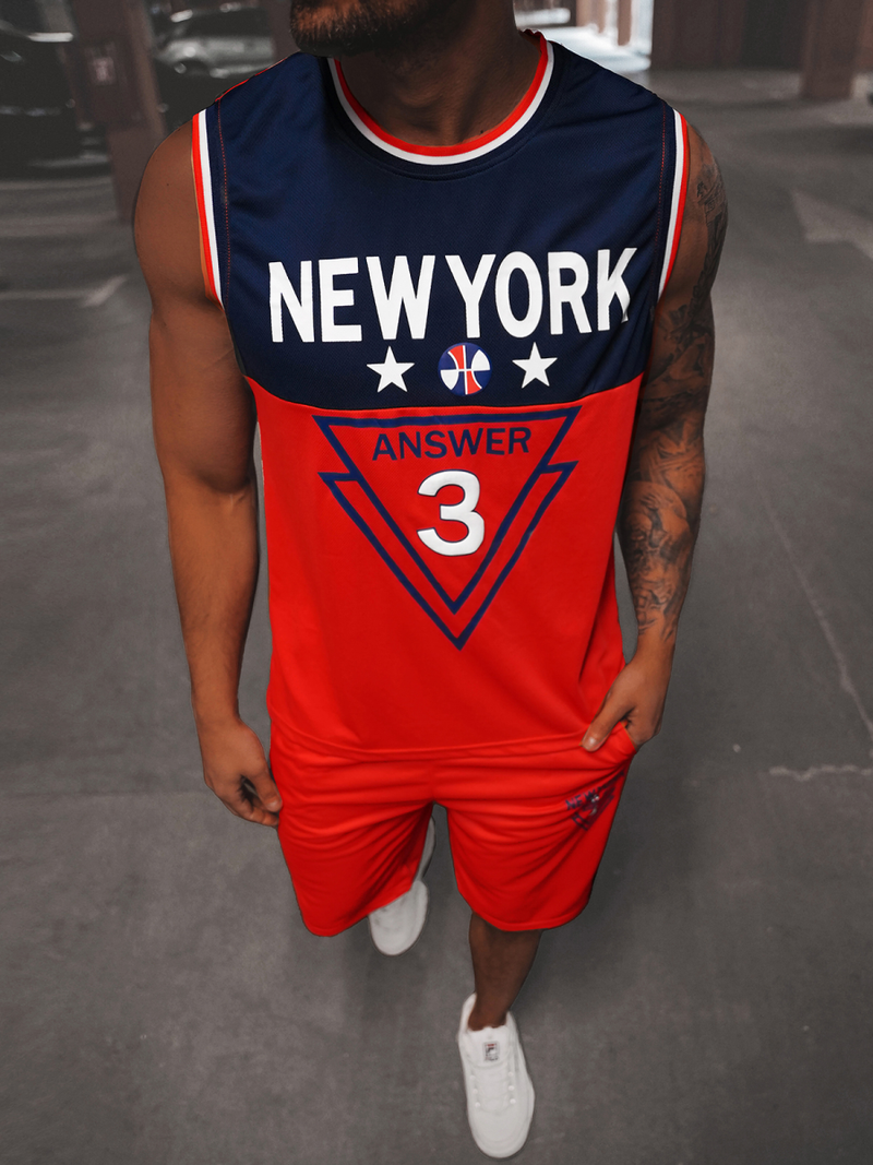 Ανδρικό σετ μπάσκετ Κόκκινο OZONEE JS/68C10169Z