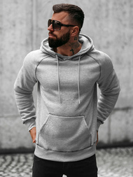 Ανδρικό Φούτερ με kουκούλα γκρι OZONEE O/8B152/2