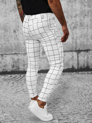 Ανδρικό παντελόνι chino λευκό OZONEE O/P4009