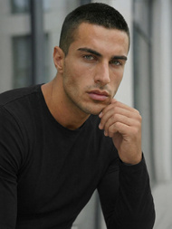 Ανδρικό μπλουζάκι με μακριά μανίκια μαύρο OZONEE JS/DB71/1