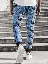 Ανδρικό παντελόνι jogger καμουφλάζ-μπλε OZONEE A/1003