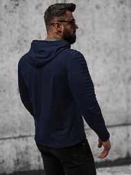 Ανδρικό μπλουζάκι με μακριά μανίκια ναυτικό μπλε OZONEE O/B258