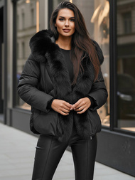 Γυναικείο μπουφάν μαύρο OZONEE O/16M9179/392