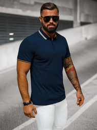 Ανδρική μπλούζα polo ναυτικό μπλε OZONEE O/DA729