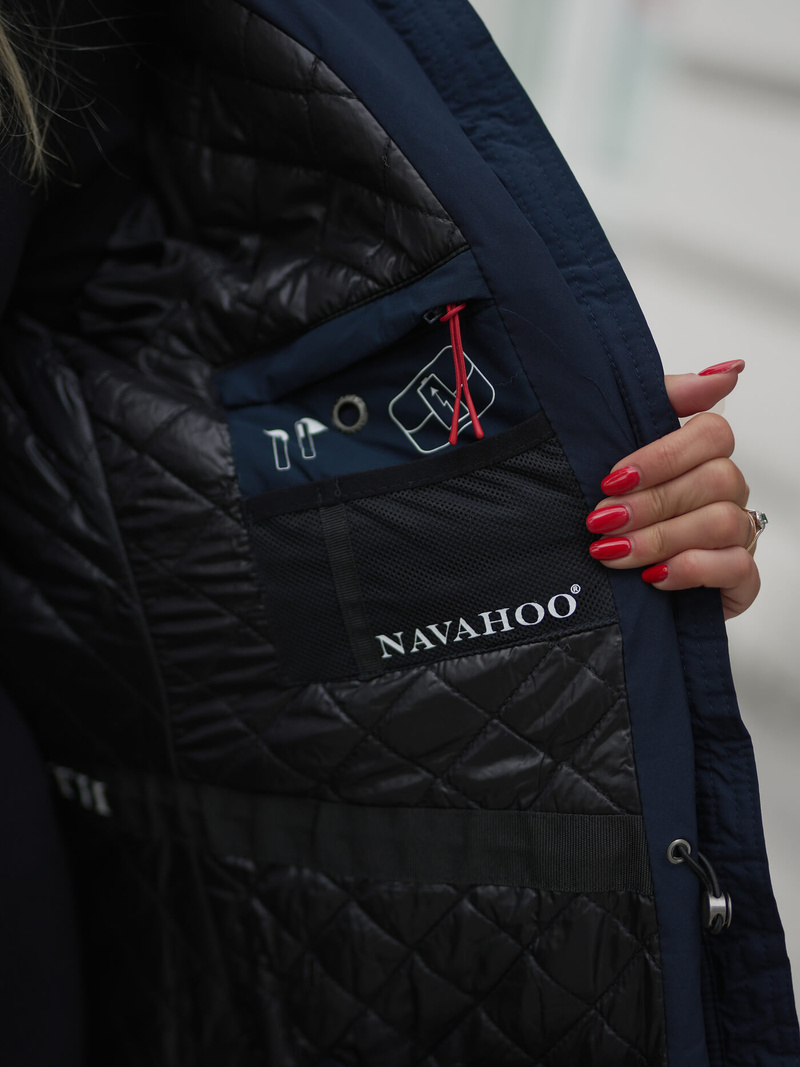 Γυναικείο μπουφάν ναυτικό μπλε OZONEE O/W377