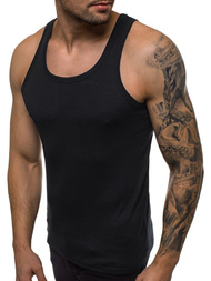 Ανδρικό αμάνικο μπλουζάκι μαύρο OZONEE JS/NB001