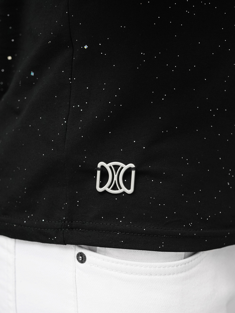 Ανδρικό μπλουζάκι μαύρο OZONEE O/QQ1388