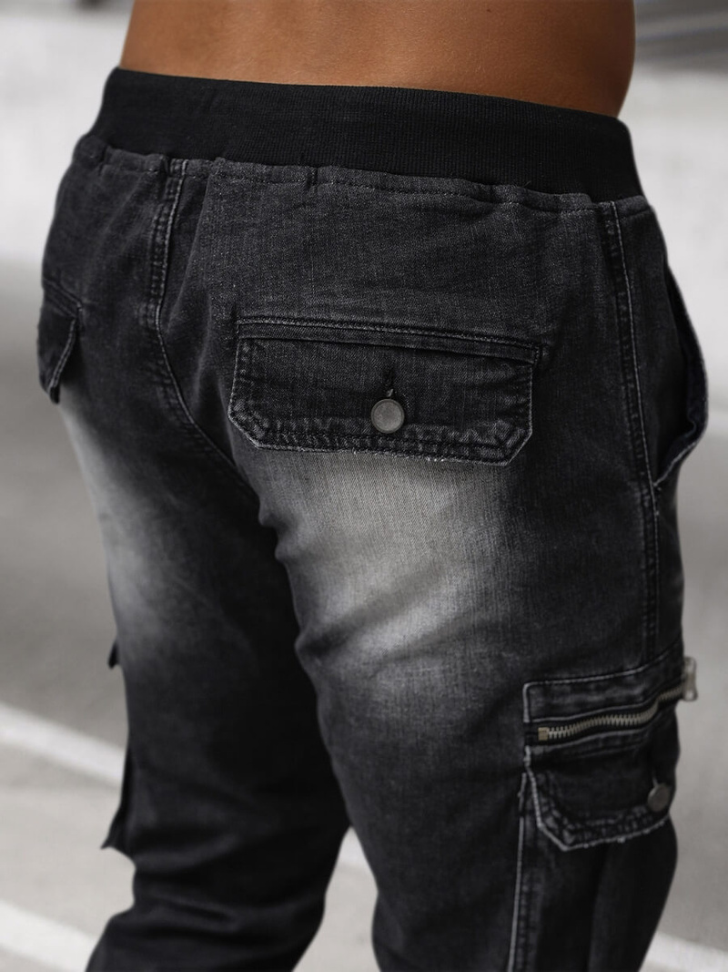 Ανδρικό παντελόνι jogger mαύρος OZONEE NB/MP0108N