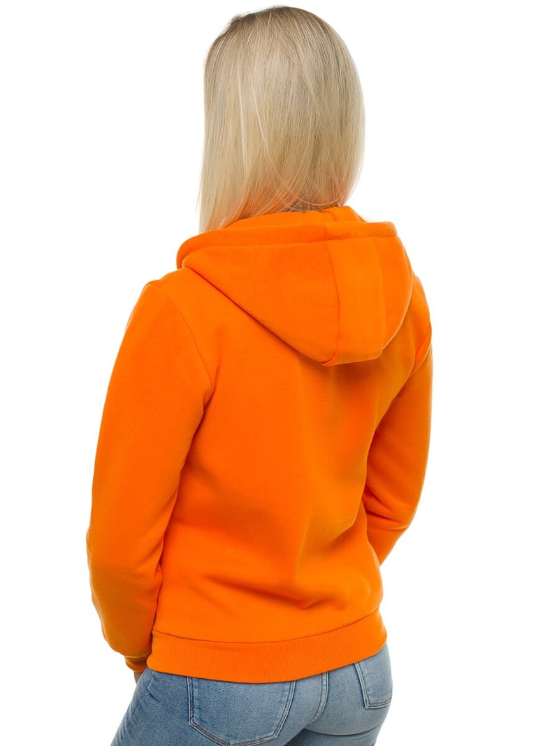 Γυναικείο φούτερ με κουκούλα πορτοκαλί OZONEE JS/W03