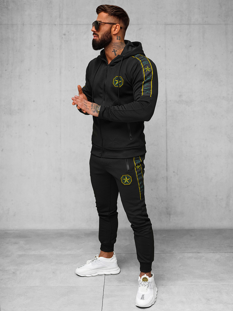 Ανδρικό σετ φόρμας μαύρο OZONEE O/FF3562AB