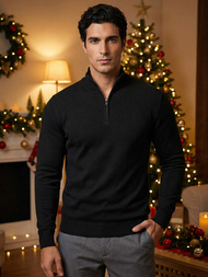 Ανδρικό πουλόβερ μαύρο OZONEE NB/MM6007/4Z