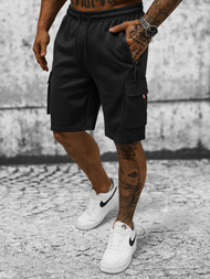 Ανδρικό σόρτς φόρμας μαύρο OZONEE JS/8K278