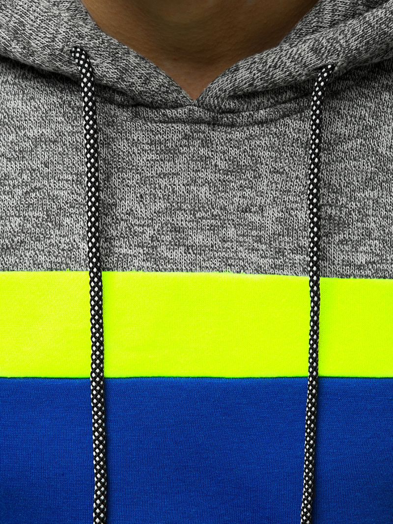 Ανδρικό Φούτερ με Κουκούλα γκρι OZONEE JS/KS2239