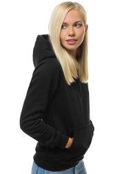 Γυναικείο φούτερ με κουκούλα μαύρο OZONEE JS/KSW2038