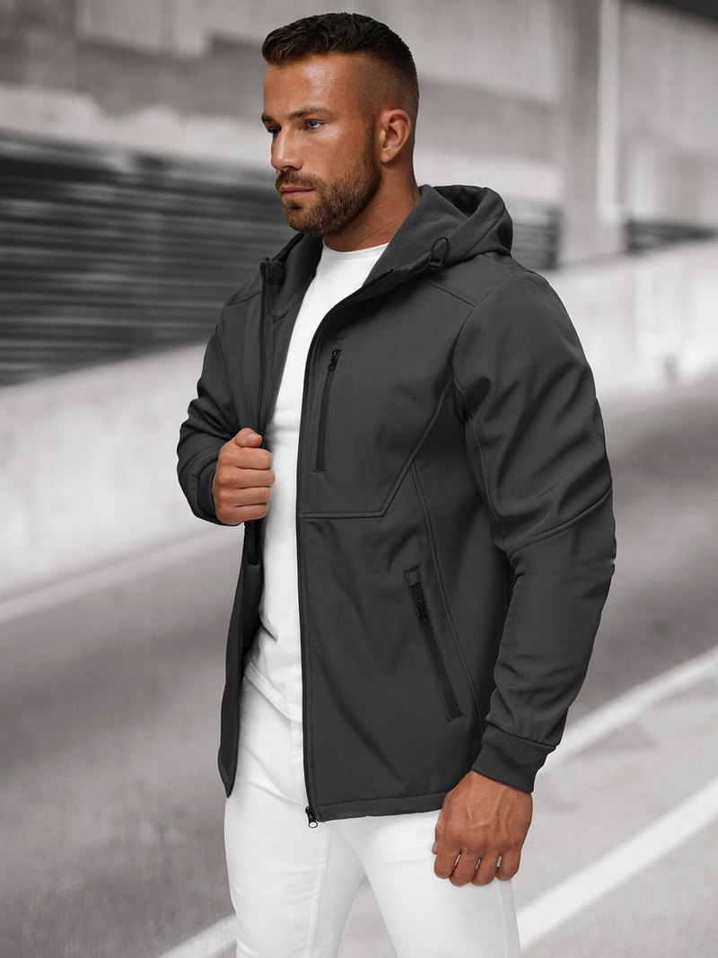 Ανδρικό μπουφάν softshell γραφίτη OZONEE JS/27B6529/5
