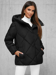 Γυναικείο μπουφάν μαύρο OZONEE JS/5M3175/392Z