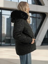 Γυναικείο μπουφάν μαύρο OZONEE JS/16M9296/392