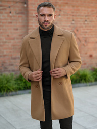 Ανδρικό παλτό kαμήλα OZONEE JS/11Z8269