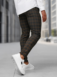 Ανδρικό παντελόνι chino γραφίτη OZONEE DJ/5632Z