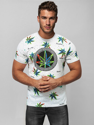 Ανδρικό μπλουζάκι λευκό OZONEE O/T136/1Z