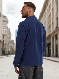 Ανδρικό φούτερ με φερμουάρ ναυτικό μπλε OZONEE JS/HH016/25