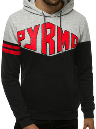 Ανδρικό Φούτερ με Κουκούλα γκρι-μαύρο OZONEE JS/KS2133