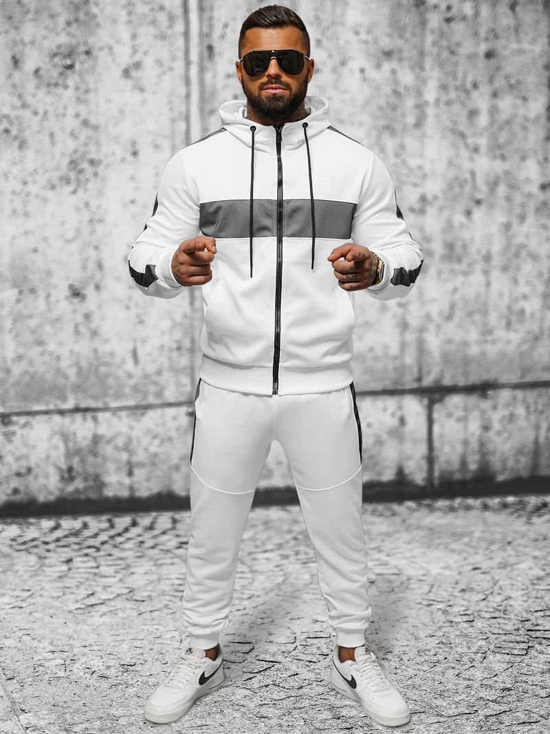 Ανδρικό σετ φόρμας λευκό OZONEE JS/8C8115/1