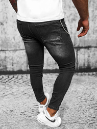 Ανδρικό τζιν παντελόνι mαύρος OZONEE O/MB465