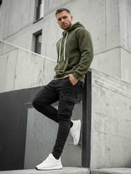 Ανδρικό Φούτερ με Κουκούλα xακί OZONEE O/G3065