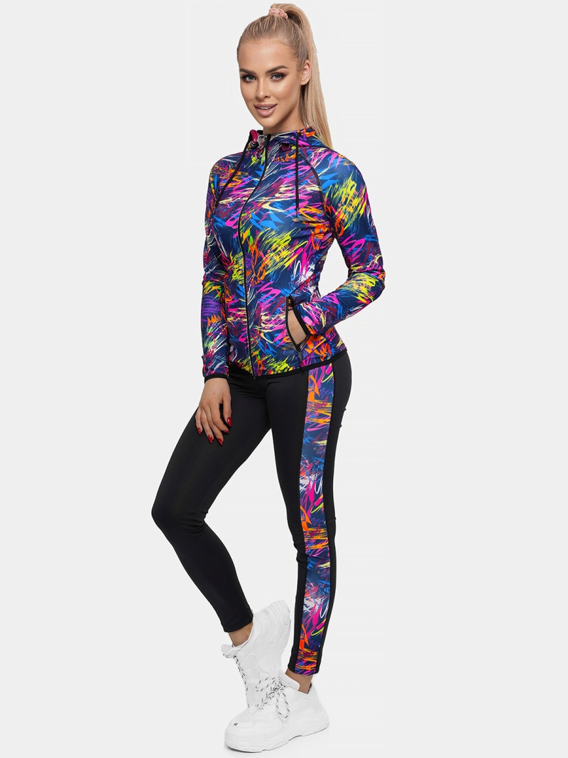 Γυναικείο σετ φόρμας δύο κομματιών πολύχρωμο OZONEE O/02704