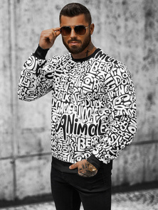 Ανδρικό Φούτερ λευκό OZONEE JS/8B1131/1