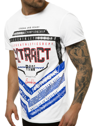 Ανδρικό μπλουζάκι λευκό OZONEE JS/SS10963