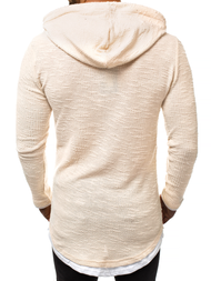 Ανδρικό φούτερ με κουκούλα μπεζ OZONEE O/1252