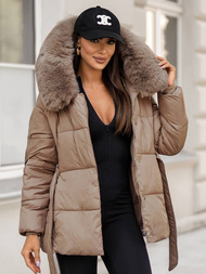 Γυναικείο μπουφάν μπεζ OZONEE JS/16M9206/62