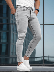 Ανδρικό τζιν παντελόνι γκρι OZONEE DO/2822/3