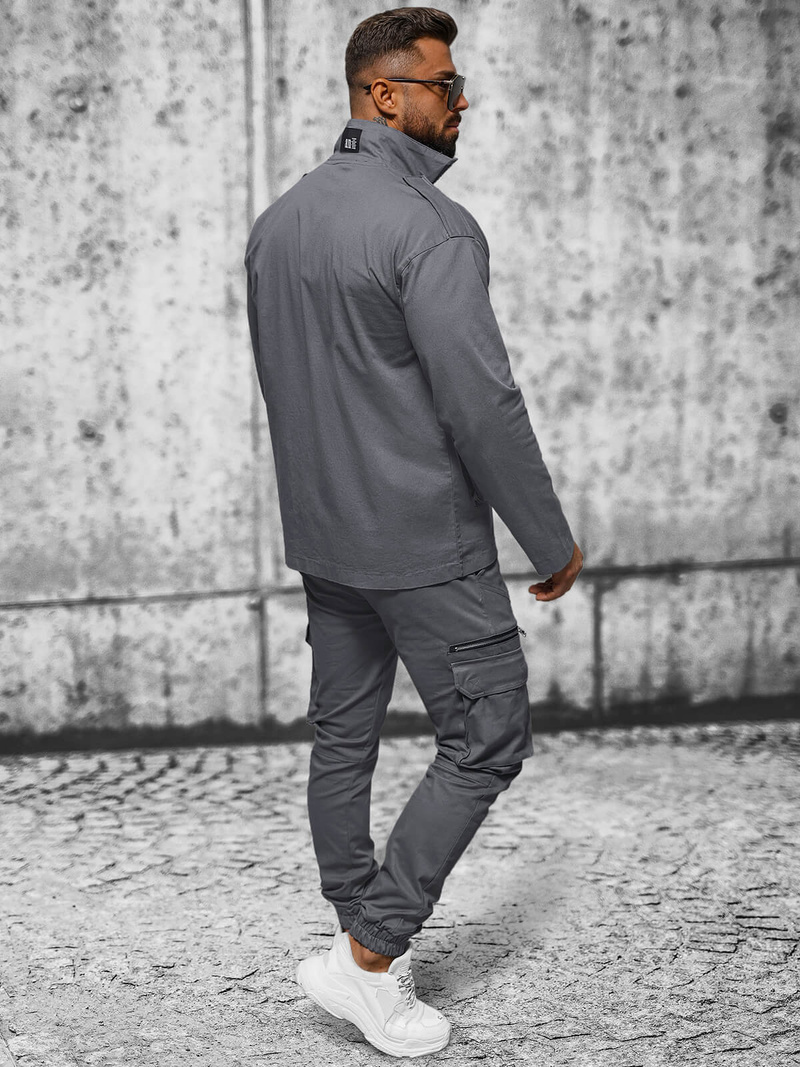 Ανδρικό μπουφάν γραφίτη OZONEE O/G3035