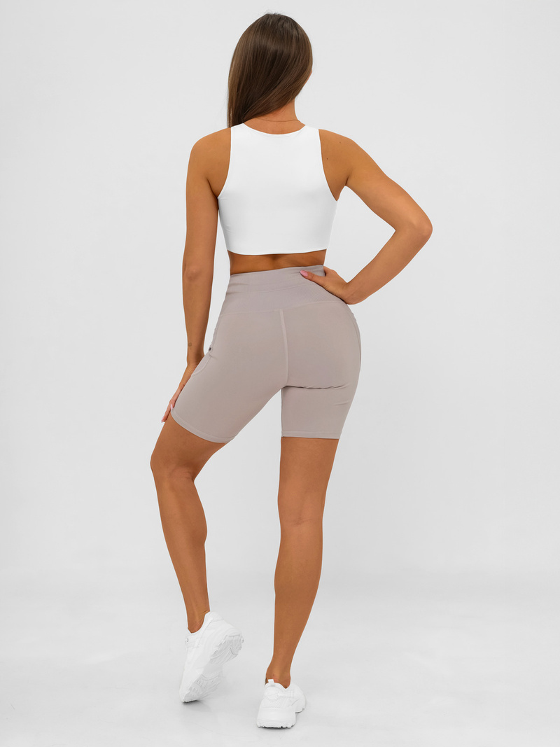 Κοντό μαύρο γυναικείο μόκα OZONEE JS/XY24026S