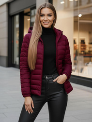 Γυναικείο μπουφάν μπορντό OZONEE JS/16M9103/01Z