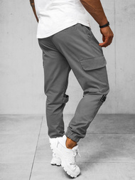 Ανδρικό παντελόνι chino jogger Γκρί OZONEE O/G3014Z