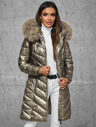 Γυναικείο μπουφάν χρυσός OZONEE JS/16M9100/403