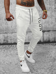 Ανδρικό παντελόνι φόρμας λευκό OZONEE O/D9125